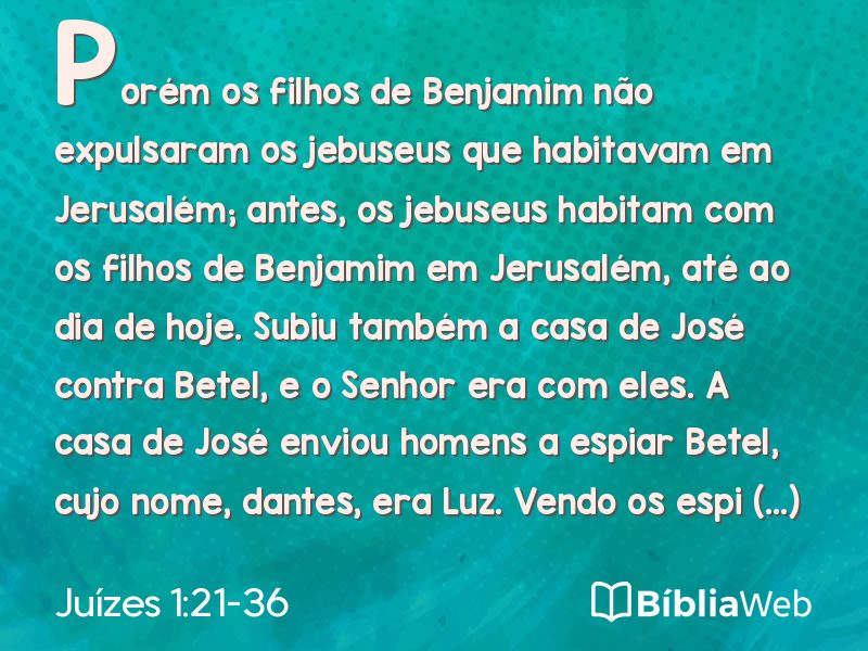 Juízes 1:21-36 em imagem para compartilhar