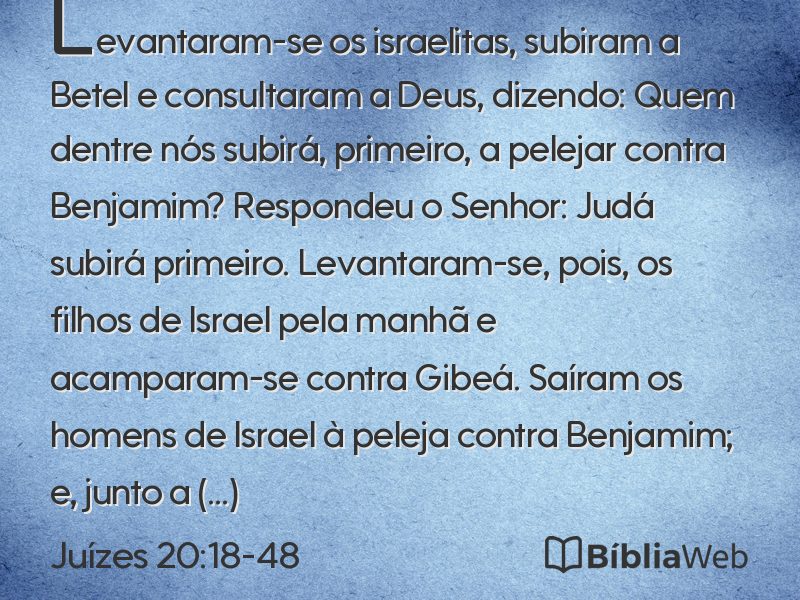 Juízes 20:18-48 em imagem para compartilhar