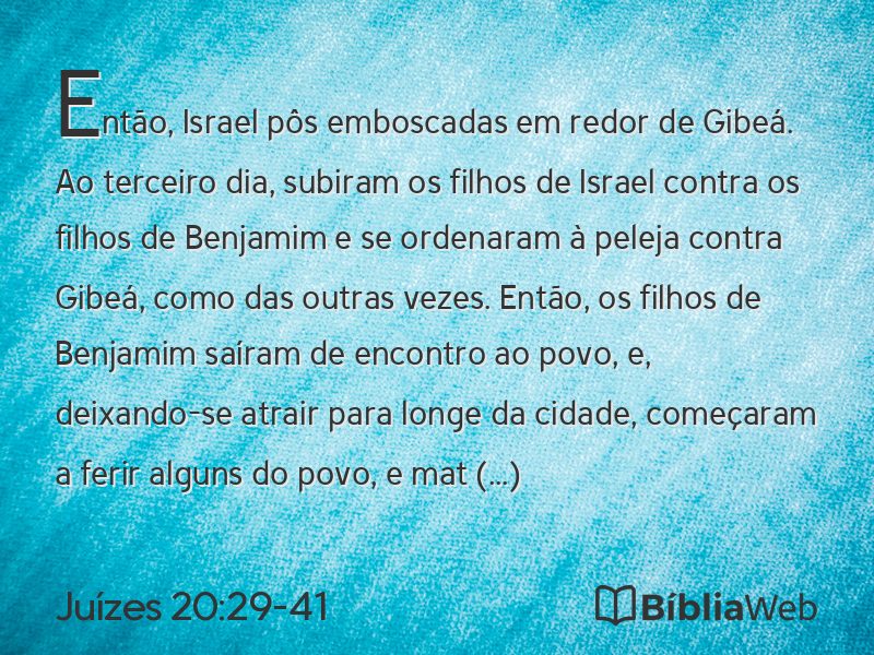 Juízes 20:29-41 em imagem para compartilhar