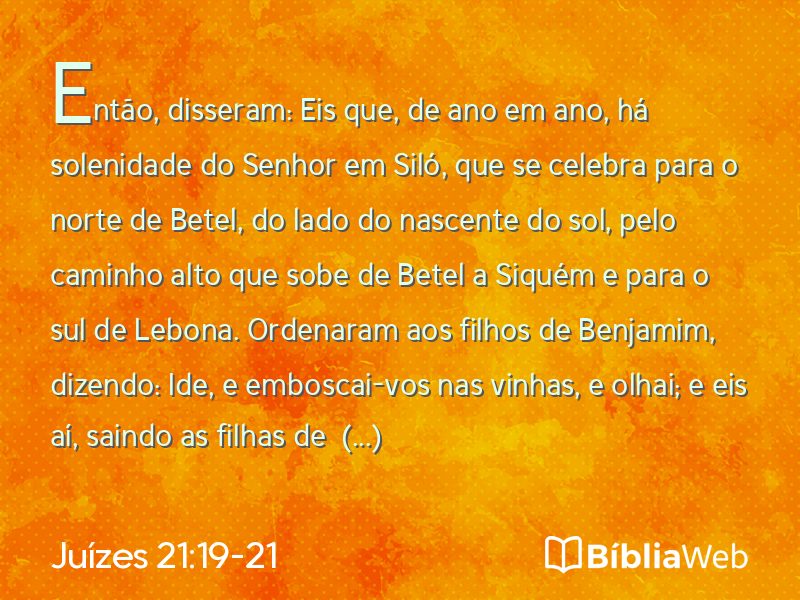 Juízes 21:19-21 em imagem para compartilhar