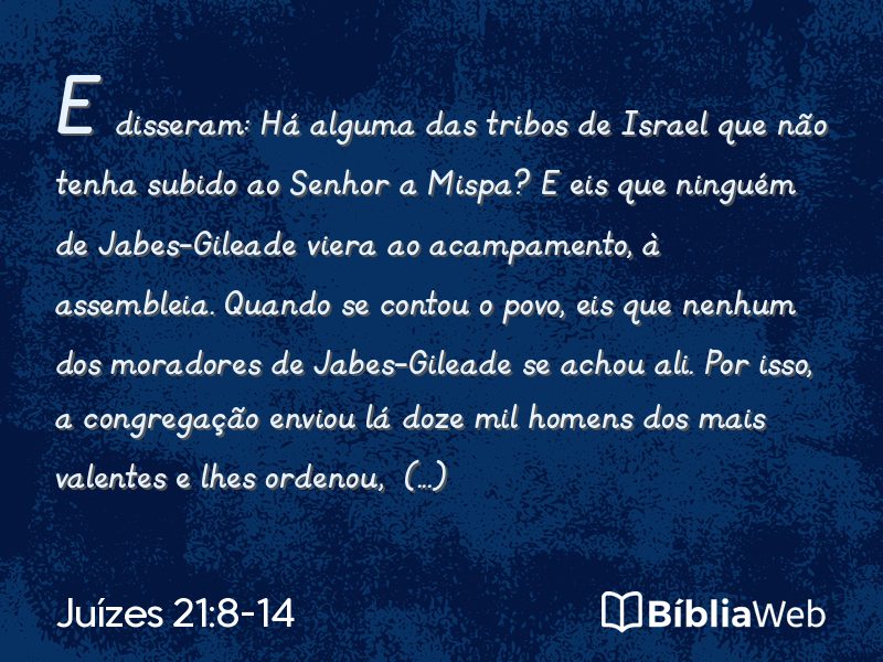 Juízes 21:8-14 em imagem para compartilhar