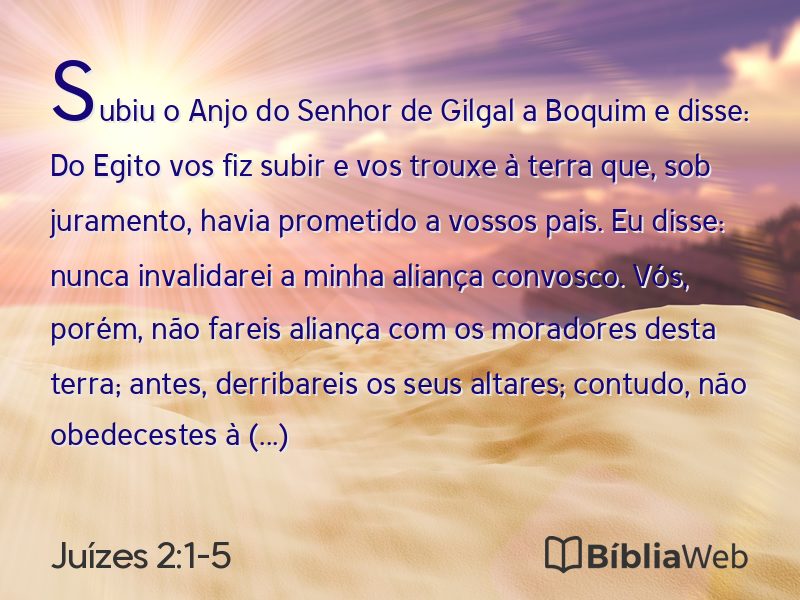 Juízes 2:1-5 em imagem para compartilhar