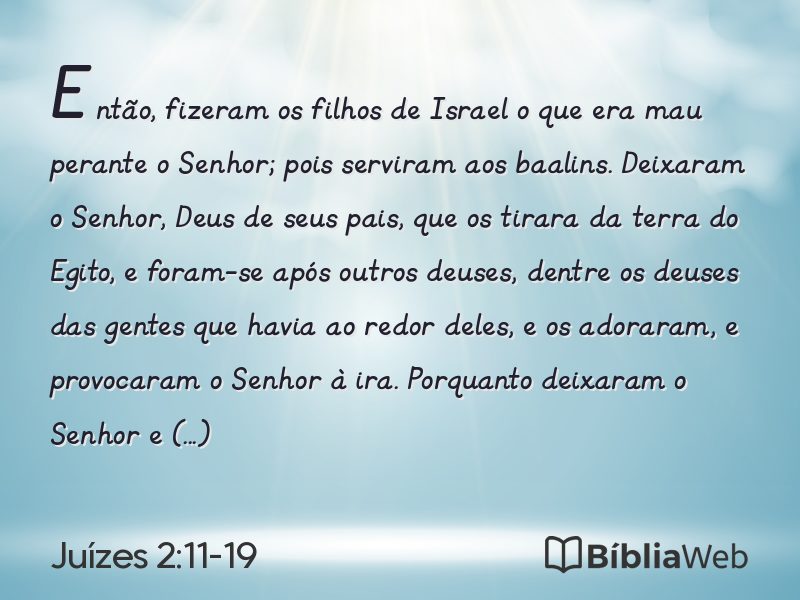 Juízes 2:11-19 em imagem para compartilhar