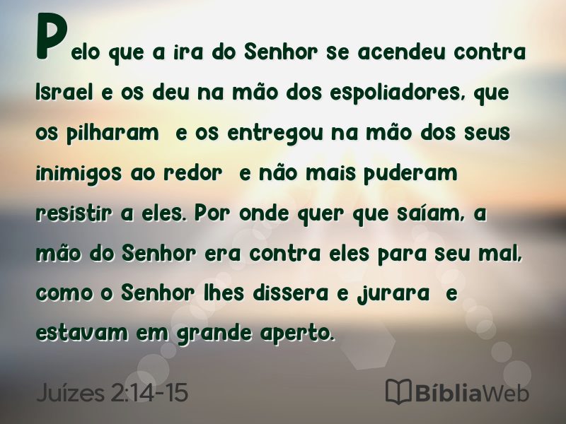 Juízes 2:14-15 em imagem para compartilhar