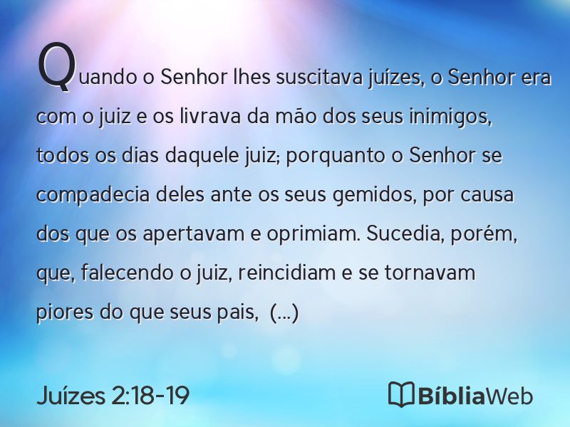 Juízes 2:18-19 em imagem para compartilhar