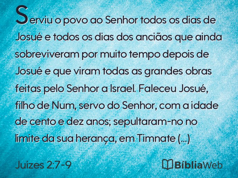 Juízes 2:7-9 em imagem para compartilhar