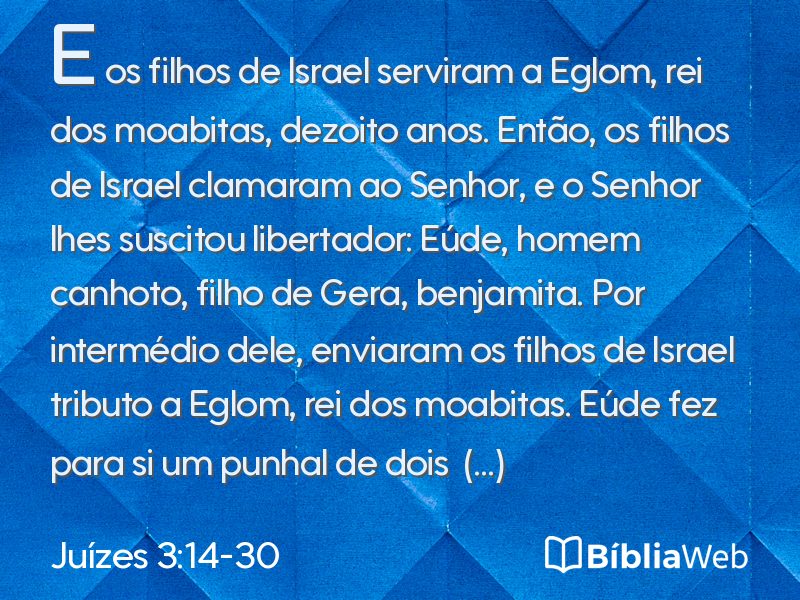 Juízes 3:14-30 em imagem para compartilhar