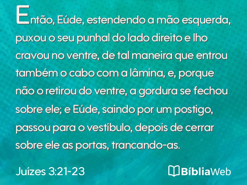Juízes 3:21-23 em imagem para compartilhar