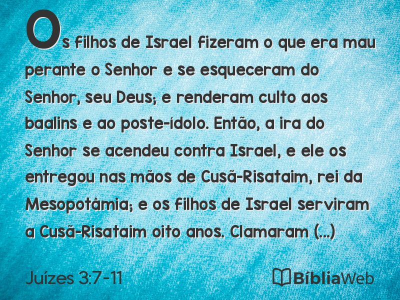 Juízes 3:7-11 em imagem para compartilhar