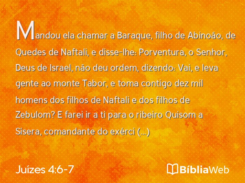 Juízes 4:6-7 em imagem para compartilhar