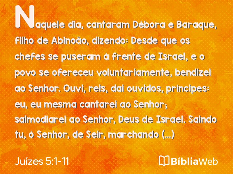 Juízes 5:1-11 em imagem para compartilhar
