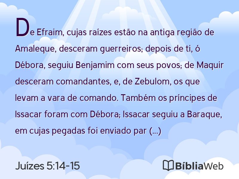 Juízes 5:14-15 em imagem para compartilhar