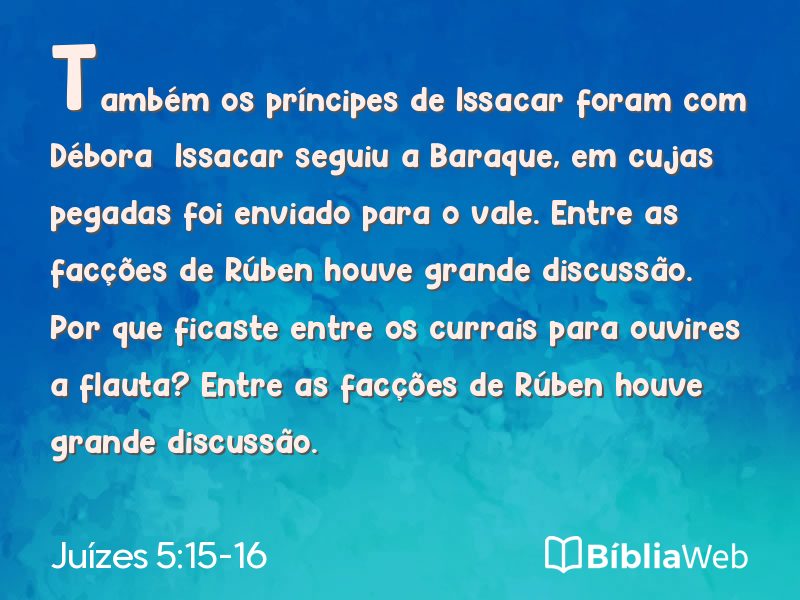 Juízes 5:15-16 em imagem para compartilhar