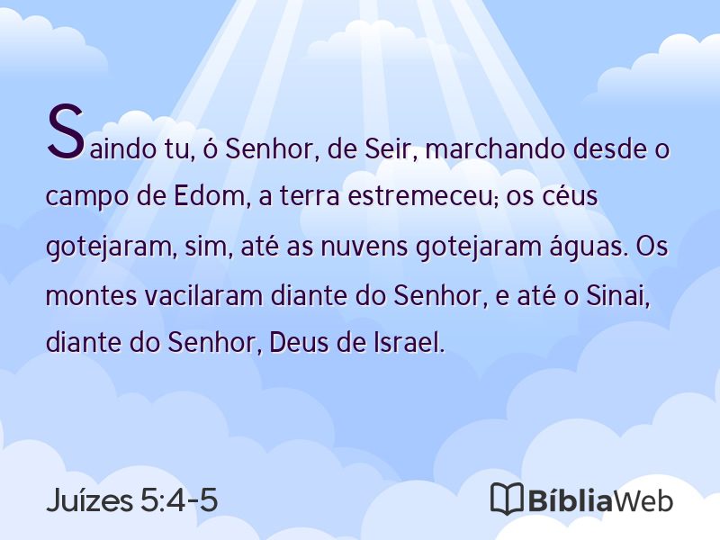 Juízes 5:4-5 em imagem para compartilhar
