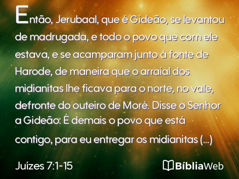 Juízes 7:1-15 em imagem para compartilhar