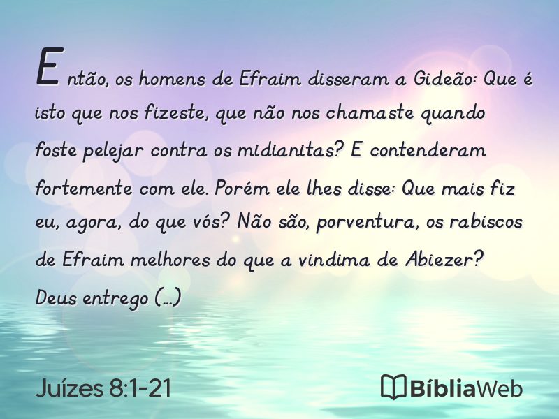 Juízes 8:1-21 em imagem para compartilhar