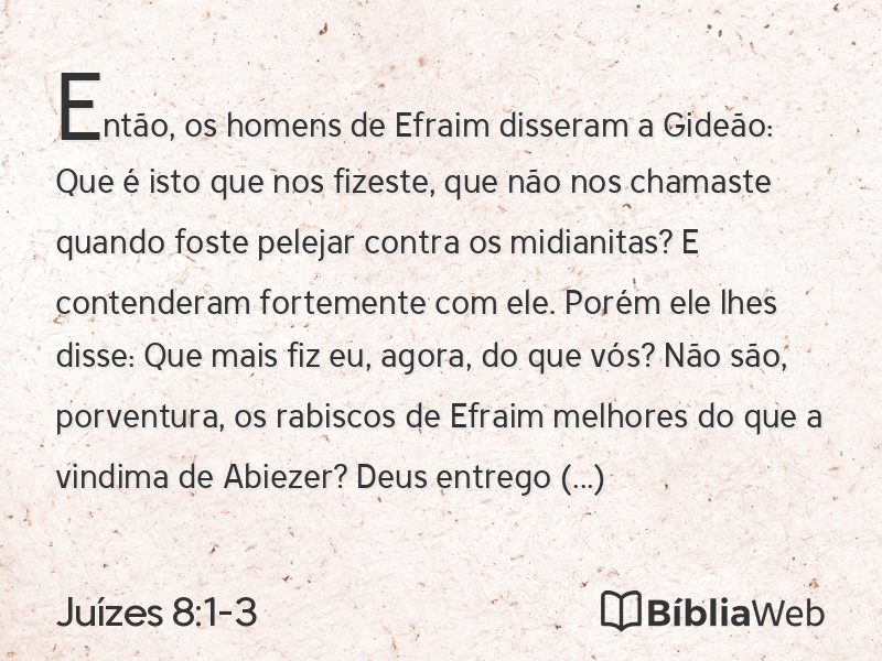 Juízes 8:1-3 em imagem para compartilhar