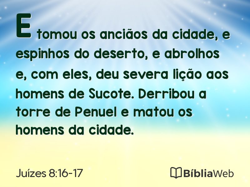Juízes 8:16-17 em imagem para compartilhar