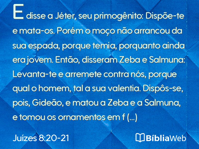 Juízes 8:20-21 em imagem para compartilhar