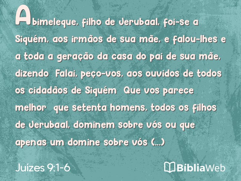 Juízes 9:1-6 em imagem para compartilhar