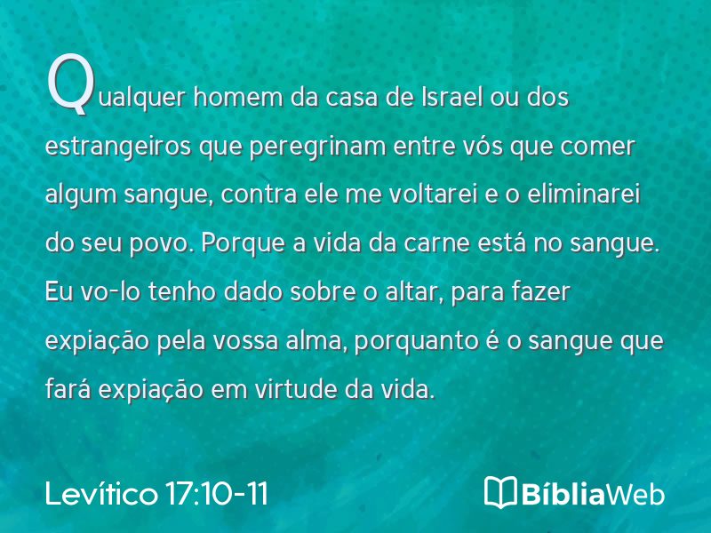 Levítico 17:10-11 em imagem para compartilhar
