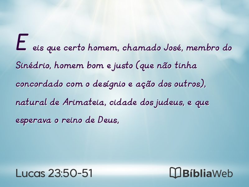 Lucas 23:50-51 em imagem para compartilhar