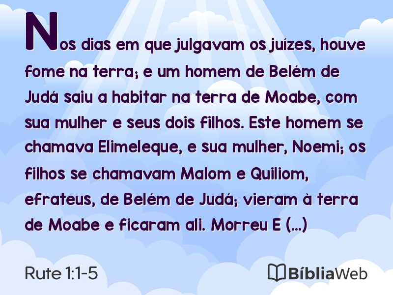 Rute 1:1-5 em imagem para compartilhar