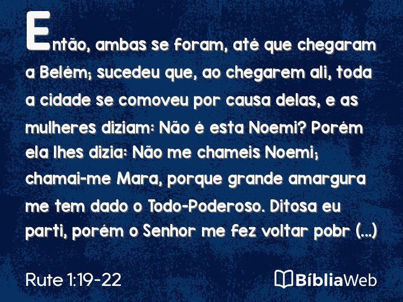 Rute 1:19-22 em imagem para compartilhar
