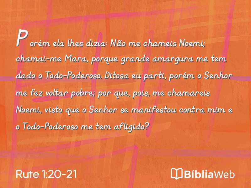 Rute 1:20-21 em imagem para compartilhar