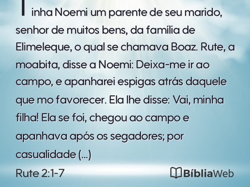 Rute 2:1-7 em imagem para compartilhar