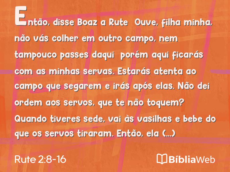 Rute 2:8-16 em imagem para compartilhar