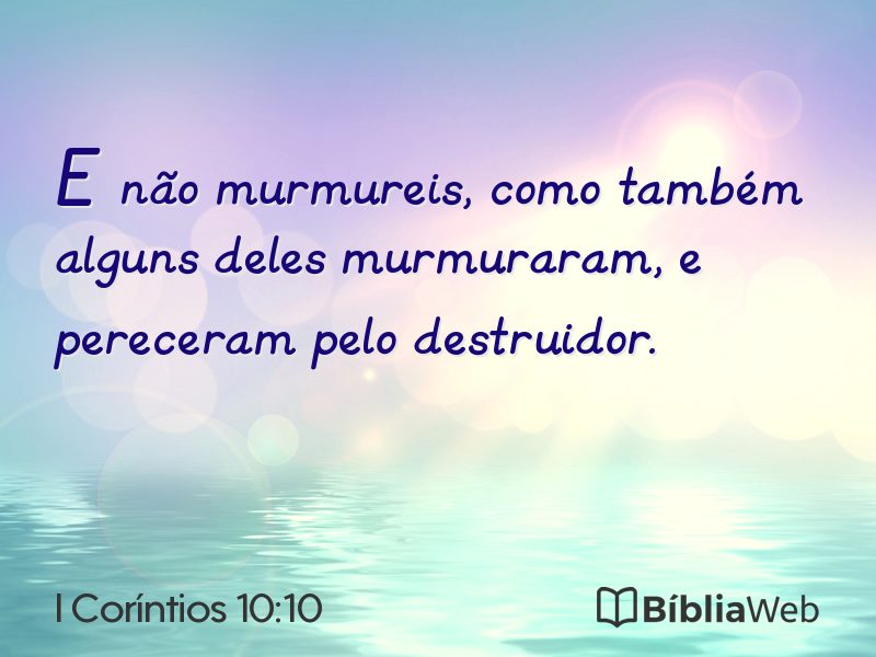 I Coríntios 10:10 em imagem para compartilhar