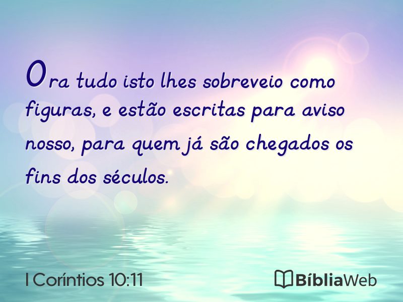 I Coríntios 10:11 em imagem para compartilhar