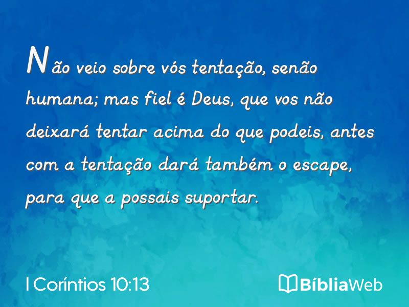 I Coríntios 10:13 em imagem para compartilhar