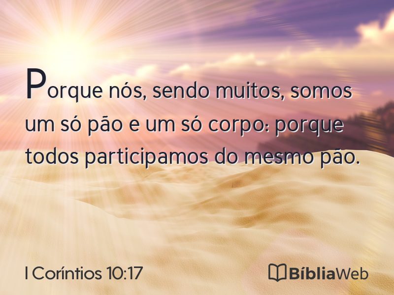 I Coríntios 10:17 em imagem para compartilhar