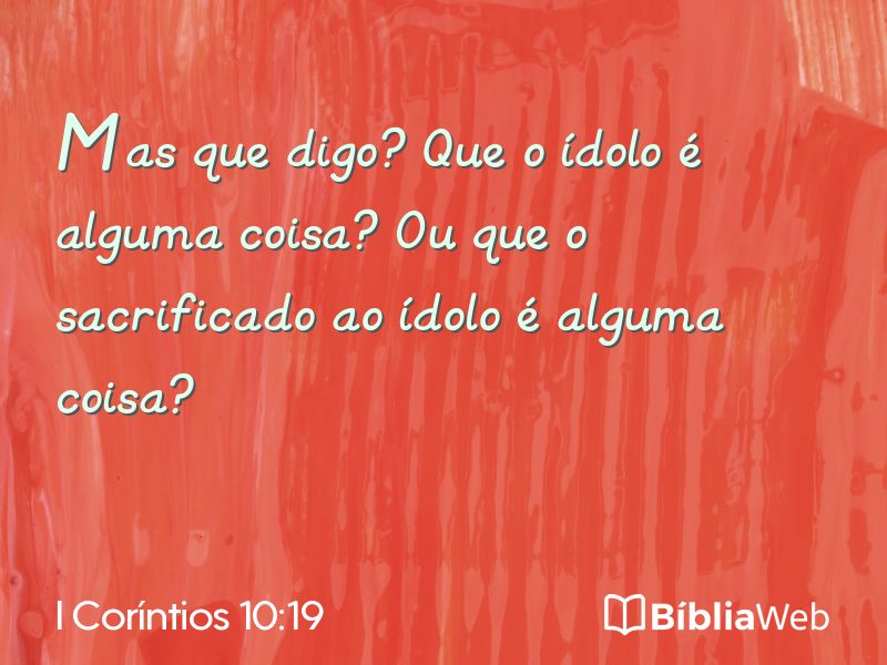 I Coríntios 10:19 em imagem para compartilhar