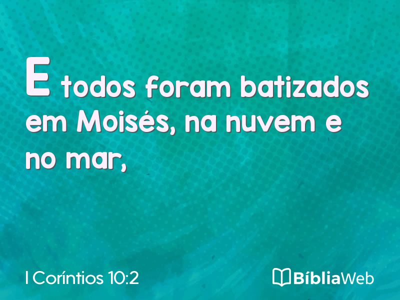 I Coríntios 10:2 em imagem para compartilhar