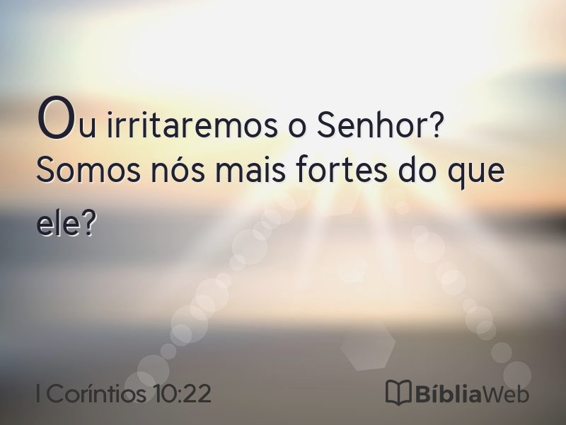 I Coríntios 10:22 em imagem para compartilhar
