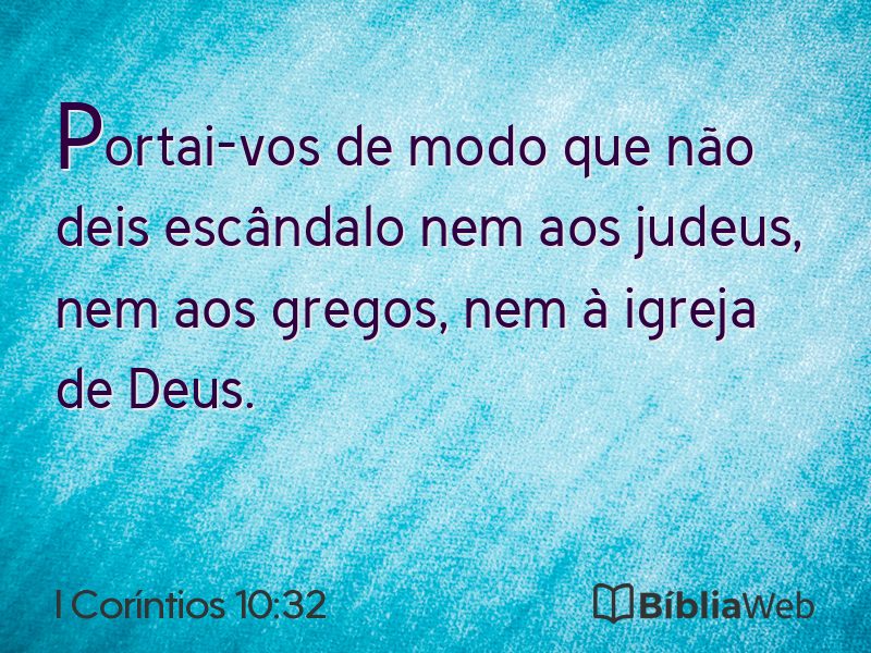I Coríntios 10:32 em imagem para compartilhar