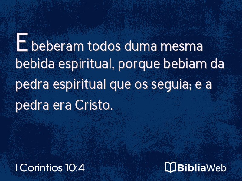 I Coríntios 10:4 em imagem para compartilhar