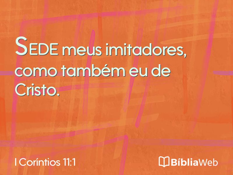 I Coríntios 11:1 em imagem para compartilhar