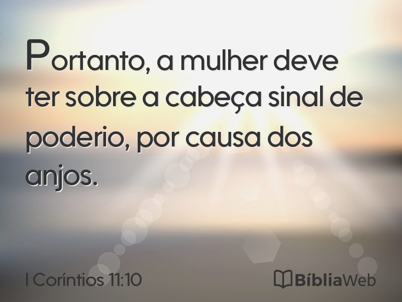 I Coríntios 11:10 em imagem para compartilhar