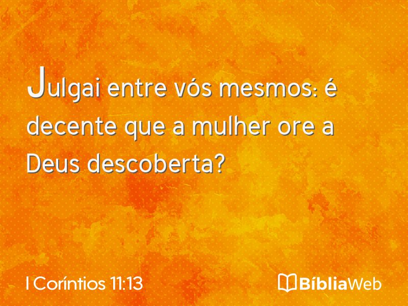 I Coríntios 11:13 em imagem para compartilhar