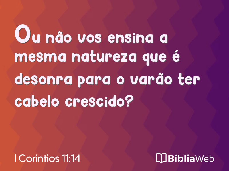 I Coríntios 11:14 em imagem para compartilhar