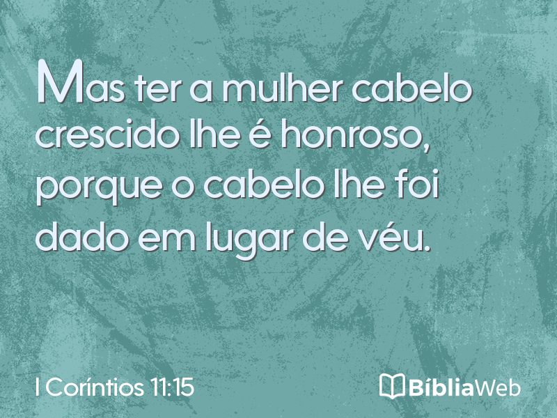 I Coríntios 11:15 em imagem para compartilhar