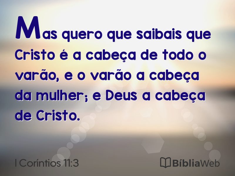 I Coríntios 11:3 em imagem para compartilhar