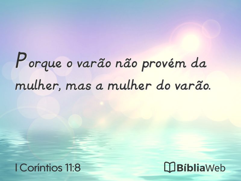 I Coríntios 11:8 em imagem para compartilhar