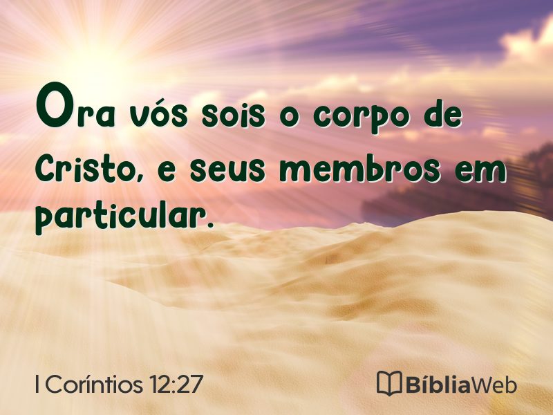 I Coríntios 12:27 em imagem para compartilhar