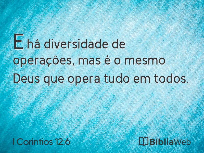 I Coríntios 12:6 em imagem para compartilhar