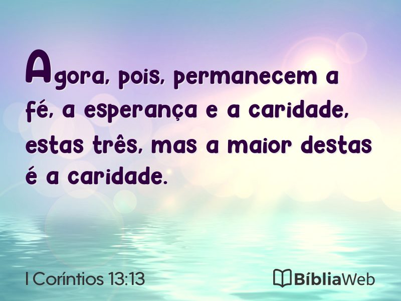 I Coríntios 13:13 em imagem para compartilhar
